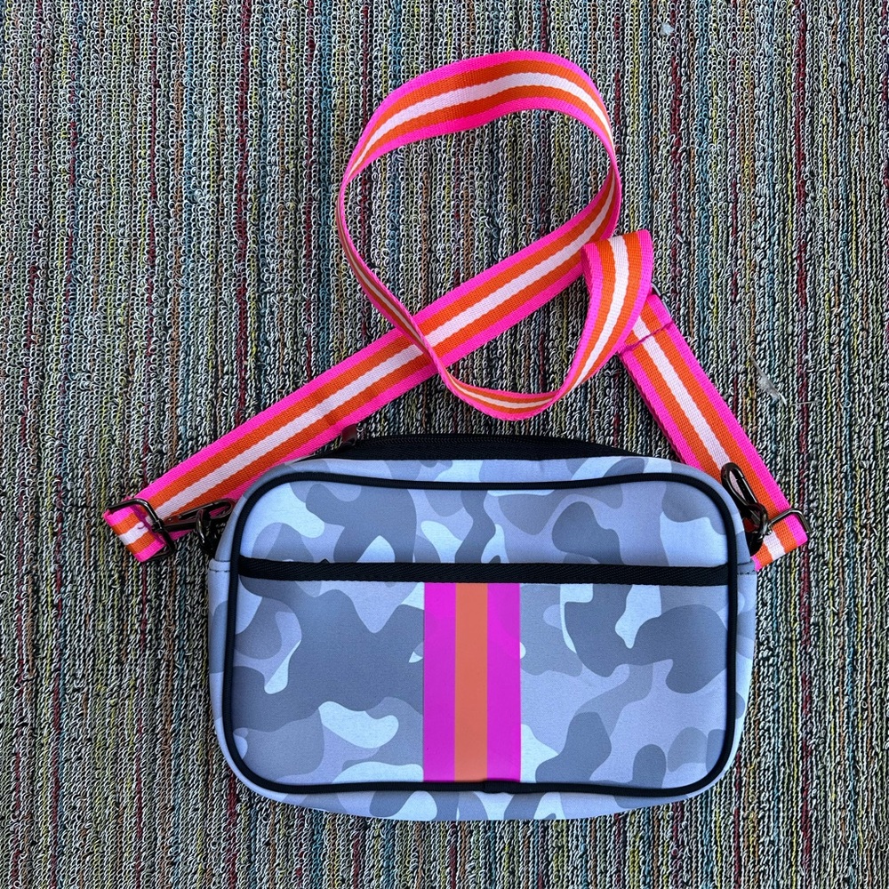 BC handbags; neoprene cross body bag